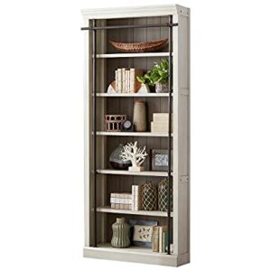 Martin Furniture Fully Assembled 8' Tall Bookcase, Aged Chateau White