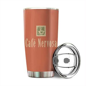 cafe nervosa sign frasier s e a t t l e stainless steel tumbler 20oz & 30oz travel mug