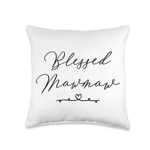 mawmaw gifts blessed mawmaw throw pillow, 16x16, multicolor