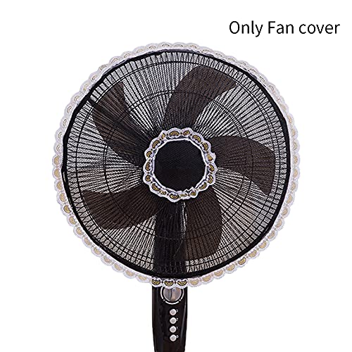 CALIDAKA Round Electric Fan Guard Dust Cover Electric Fan Mesh Covers Pedestal Fan, Standing Floor Fan, Oscillating Summer Washable Dustproof Safety Fan Protection Mesh(Black/S)