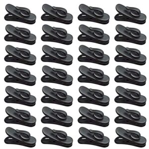 milisten 100pcs earphone wire clip 360 degree rotate earphone cable clothing clip plastic earbud clip for fixing round wire earphone headphone microphone black
