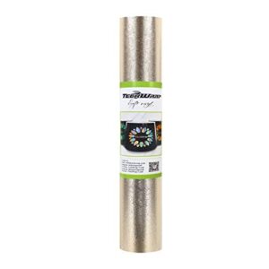 teckwrap metallic textured chrome vinyl adhesive vinyl for craft cutter 1ft x 5ft, champagne gold