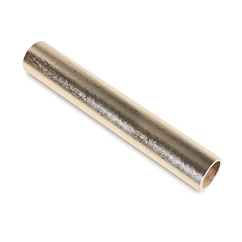 TECKWRAP Metallic Textured Chrome Vinyl Adhesive Vinyl for Craft Cutter 1ft x 5ft, Champagne Gold