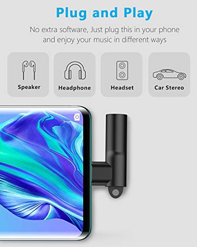 Mangotek USB C to 3.5mm Audio Adapter, USB Type C to Aux 3.5mm Female Headphones Jack Adapter USBC Android Dongle Compatible with Samsung Galaxy S21 Ultra S20 Pixel Oneplus Google Note 20 iPad Pro