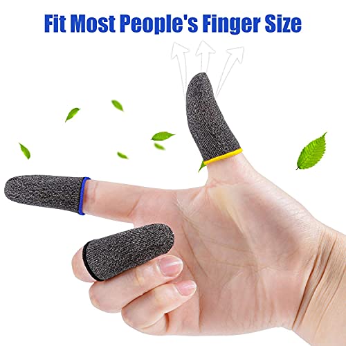 Gaming Finger Sleeve, 32 Pieces Sweatproof & Waterproof Thumb Sleeves Compatible with Android and iOS Mobile Phone Games, for Rules of Survival, PUBG