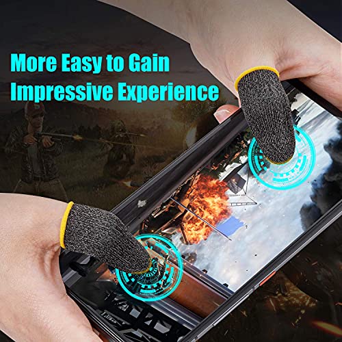 Gaming Finger Sleeve, 32 Pieces Sweatproof & Waterproof Thumb Sleeves Compatible with Android and iOS Mobile Phone Games, for Rules of Survival, PUBG