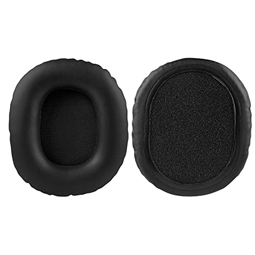 Geekria QuickFit Protein Leather Replacement Ear Pads for Edifier W800BT (FCC ID:Z9G-EDF41), K815, W808BT Headphones Earpads, Headset Ear Cushion Repair Parts (Black)