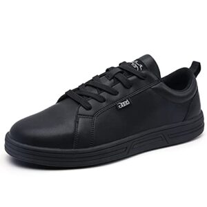 lmqlzhyc men's and women 's non slip work shoes slip resistant food service shoes chef shoes nursing shoes size 6.5 black