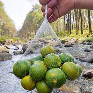 100Pcs Reusable Produce Bags, Shellvcase Onion Fruits Mesh Produce Bags and Seafood Boil Bags, 24’’ Net Storage Bags for Grocery Shopping Storage of Fruit Vegetable Seafood Toy & Garden Produce