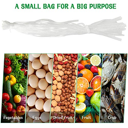 100Pcs Reusable Produce Bags, Shellvcase Onion Fruits Mesh Produce Bags and Seafood Boil Bags, 24’’ Net Storage Bags for Grocery Shopping Storage of Fruit Vegetable Seafood Toy & Garden Produce