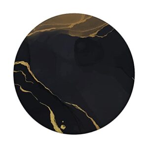 Black Marble-Look Golden PopSockets PopGrip: Swappable Grip for Phones & Tablets