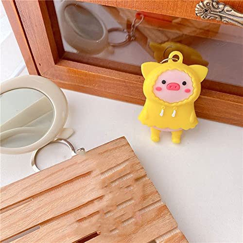 Rertnocnf Case for Air Tag, Cute Cartoon Piggy Silicone Cover for AirTags Location Tracker