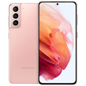 samsung galaxy s21 5g (128gb, 8gb) 6.2" amoled 120hz, snapdragon 888, global 5g volte (gsm + cdma) factory unlocked (at&t, verizon, t-mobile, metro) g991u1 phantom pink (renewed)