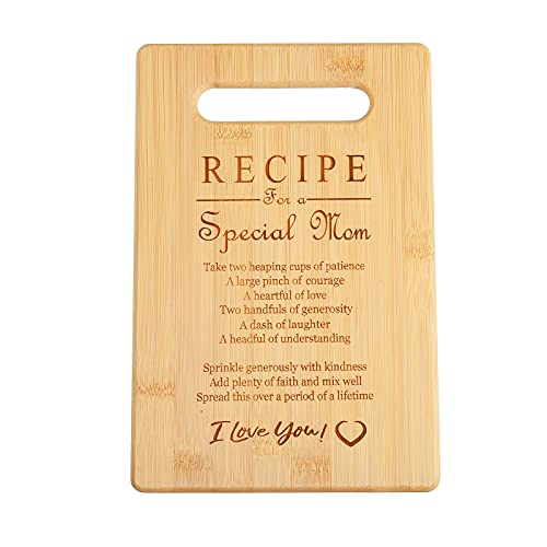 Unique Birthday Gifts For Mom Bamboo Cutting Board Engraved Kitchen Christmas Gifts(M5)