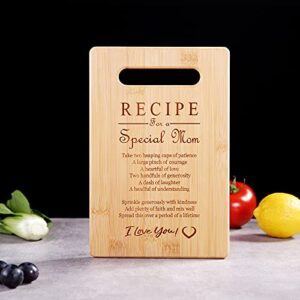 Unique Birthday Gifts For Mom Bamboo Cutting Board Engraved Kitchen Christmas Gifts(M5)