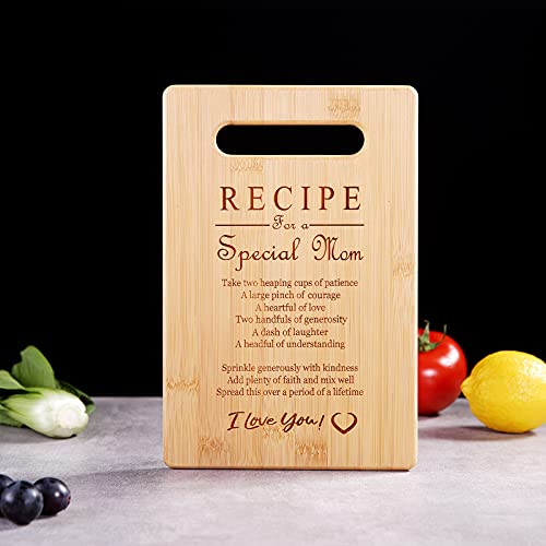 Unique Birthday Gifts For Mom Bamboo Cutting Board Engraved Kitchen Christmas Gifts(M5)