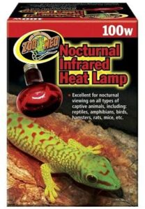 nocturnal infrared 100w reptile basking bulb - includes attached dbdpet pro-tip guide - good for night time heating or basking