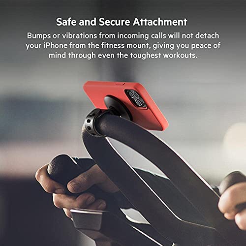 Belkin Fitness Mount - MagSafe Compatible Magnetic Mount For Gym Equipment & Handlebar Strap for Indoor Cycling, Treadmill, Peloton & More - For iPhone 14, iPhone 13, iPhone 12 (Pro / Pro Max / Mini)