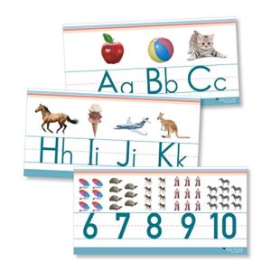 alphabet and numbers line for clssroom wall for teaching abcs young n refined (white glossy paper)