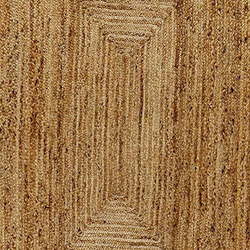 Flash Furniture Prima Natural Fiber Jute Area Rug 8' x 10' - Braided Indoor Jute Rug - Natural Area Rugs