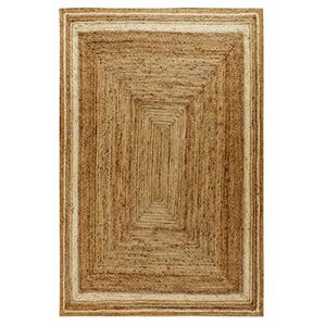 Flash Furniture Prima Natural Fiber Jute Area Rug 8' x 10' - Braided Indoor Jute Rug - Natural Area Rugs