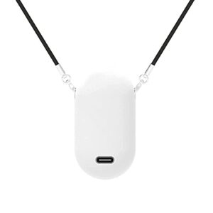 Personal Wearable Air Purifier Necklace, Negative-Ion, Rechargeable Ion Generator, Ionizer, Travel-Size, White, Portable, Small, No Filter, No Ventilator, with USB, Compact and Comfortable