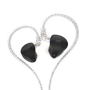 linsoul kz ast 24 units balanced armature combination in-ear earphones iem with detachable 2pin 0.75 cable for musicians audiophile (without mic, black)