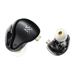 Linsoul KZ AST 24 Units Balanced Armature Combination in-Ear Earphones IEM with Detachable 2pin 0.75 Cable for Musicians Audiophile (Without mic, Black)