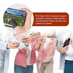 ZEPOHCK Gaming Finger Sleeves, [6 PCS] Game Controllers Finger Cover, Breathable Anti-Sweat Silver Fibre Finger Cot Improve Sensitivity for Rules of Survival/Knives Out for Android & iOS