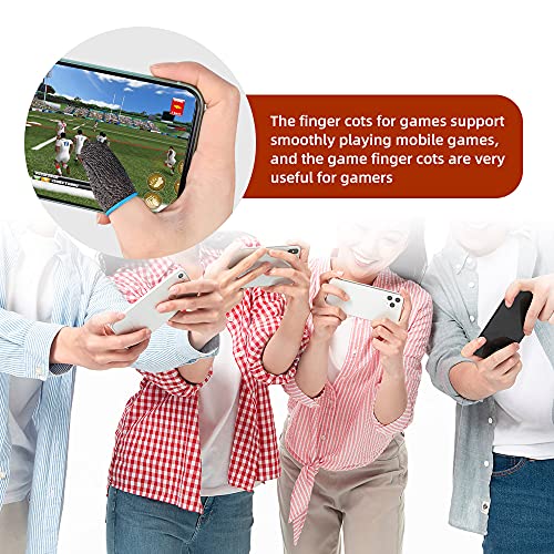 ZEPOHCK Gaming Finger Sleeves, [6 PCS] Game Controllers Finger Cover, Breathable Anti-Sweat Silver Fibre Finger Cot Improve Sensitivity for Rules of Survival/Knives Out for Android & iOS