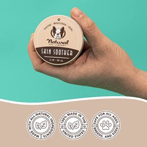 Natural Dog Company Skin Soother Bundle, Includes 2oz Tin + 0.15oz Stick, All Natural Healing Balm for Dogs, Relieves Dry, Itchy Skin, Treats Skin Irritations, Wounds, Hot Spots, Dermatitis