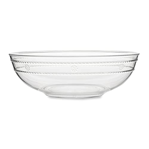 Juliska - Isabella Acrylic Serving Bowl 13 in, Acrylic Glass - Unbreakable, Clear Acrylic, Embossed Serving Bowl