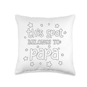 coloring jam gifts gift grandkids papa's spot coloring craft throw pillow, 16x16, multicolor