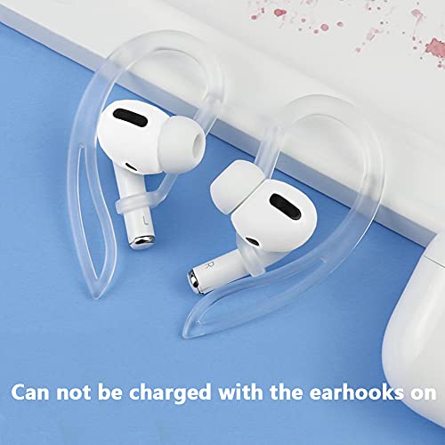 Ear Hooks Compatible with AirPods Pro 2nd Generation and AirPods Pro [Multi-Dimensional Adjustable] Accessories Compatible with Apple AirPods 3 2 1 Gen(Transparent)