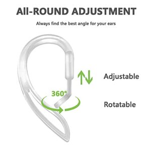 Ear Hooks Compatible with AirPods Pro 2nd Generation and AirPods Pro [Multi-Dimensional Adjustable] Accessories Compatible with Apple AirPods 3 2 1 Gen(Transparent)