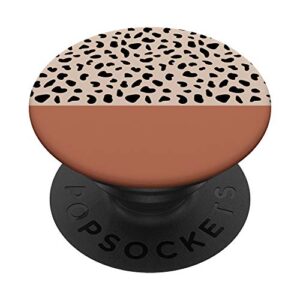 cheetah print abstract spot pattern modern terracotta beige popsockets popgrip: swappable grip for phones & tablets
