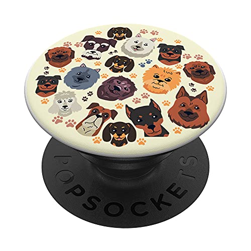 Animal Lover Dog Lover Pet Owner Paw Prints Cute Animal Dog PopSockets Swappable PopGrip