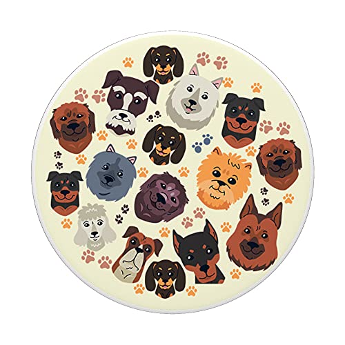 Animal Lover Dog Lover Pet Owner Paw Prints Cute Animal Dog PopSockets Swappable PopGrip