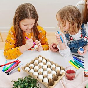 SallyFashion 48 Pcs White Wooden Eggs Fake Eggs Easter Eggs for Children DIY Game,Kitchen Craft Adornment,Toy Foods