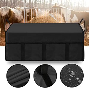 Yuar butee Extra Large Hay Bag Hay Bale Carry Bags for Horse,Goats,Cows,Trailer and Others Livestock (Black)