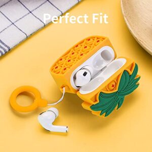 La Case, Cute Pineapple Fidget Pop Airpods Pro Case 3D Funny Cover for Women Girls or Boys (Orange)