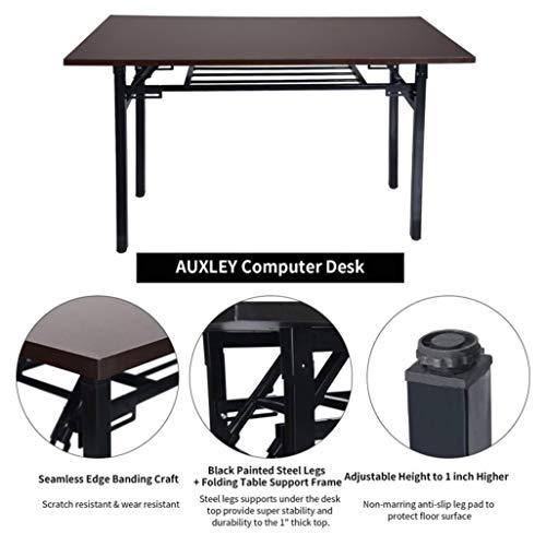 KEO Folding Desk, 2 Tier, No Assembly, Computer Desk Home Office Desk Study Writing Table for Small Space Offices (47.3 inches)