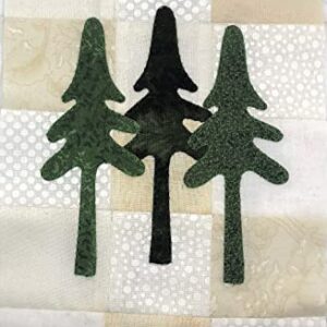 Autumn Table Runner Wall Hanging Kit - Fabric Charm Packs - 2.5-Inch Precut Fabric - Quilt Fabric - 100% Quilting Cotton - Quilting Fabrics - Cabin - Bear - Moose