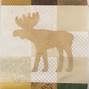 Autumn Table Runner Wall Hanging Kit - Fabric Charm Packs - 2.5-Inch Precut Fabric - Quilt Fabric - 100% Quilting Cotton - Quilting Fabrics - Cabin - Bear - Moose