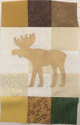 Autumn Table Runner Wall Hanging Kit - Fabric Charm Packs - 2.5-Inch Precut Fabric - Quilt Fabric - 100% Quilting Cotton - Quilting Fabrics - Cabin - Bear - Moose