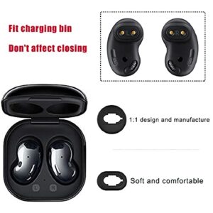 Luckvan 6 Pairs L/S Galaxy Buds Live Ear Tips Silicone Adapter Ear Wing Tips Replacement Earbuds Tips for Samsung Galaxy Buds Live Accessories Rubber Earbuds Tips, Black