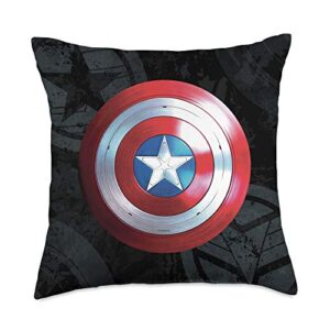 marvel the falcon and the winter soldier captain america shield throw pillow, 18x18, multicolor