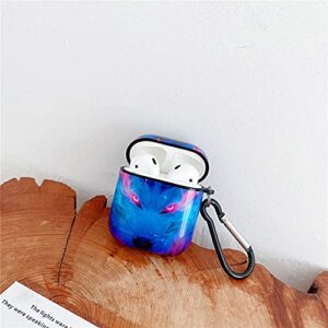 Compatible Airpods Case Cover for Apple AirPods 2&1 Cute Airpod Case for Girls IMD Painting Protective Skin Airpods Accessories with Keychain Airpods case Cute Skin Pattern (Oil Painting Wolf)