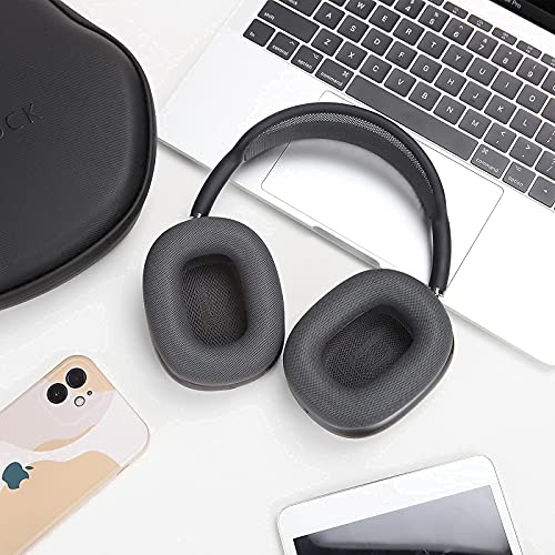 Ear Cushions for AirPods Max Headphones Earpads Replacement Ear Pad Covers Earmuffs with Protein Leather, Memory Foam and Magnet Black