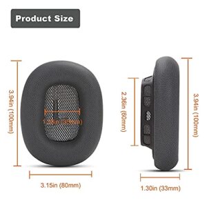 Ear Cushions for AirPods Max Headphones Earpads Replacement Ear Pad Covers Earmuffs with Protein Leather, Memory Foam and Magnet Black